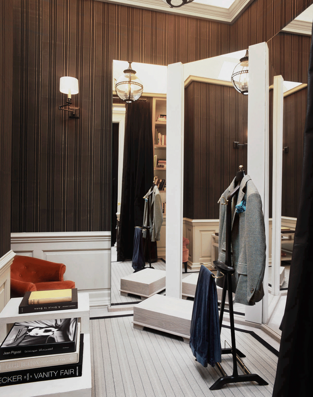 Retail store atelier design interiors luxury Haberdashery Anderson & Sheppard Ltd, London, England UK International