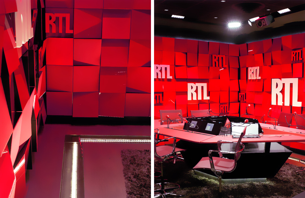 Corporate Office Interiors for RTL France live radio recording studio