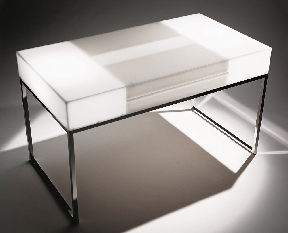 Custom interior design luxury home decor bureau lumineaux lightbox table