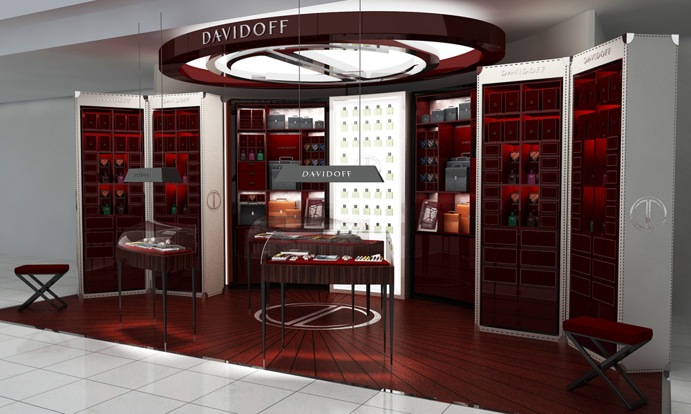 Retail Concept Store for Davidoff fragrances Paris, France International