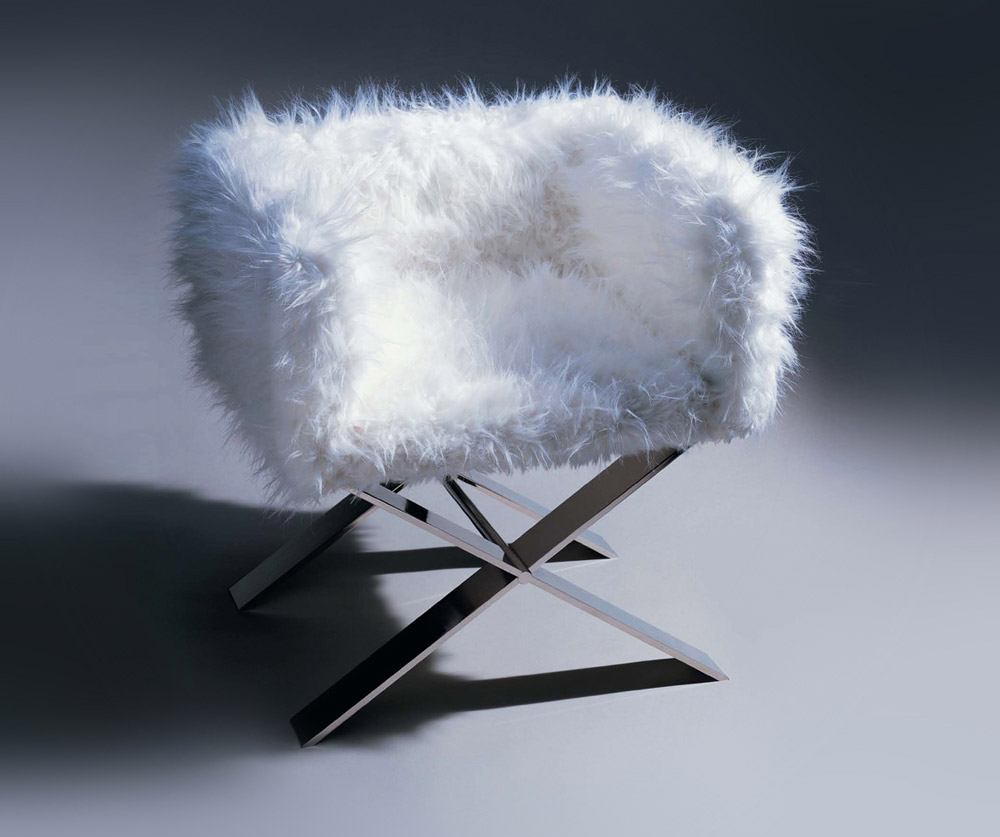Custom furniture design luxury home decor fauteuil X armchair