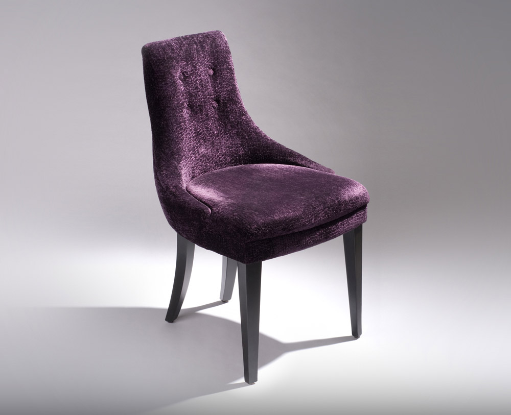Custom furniture design luxury home decor chaise 19 purple fabric chaise
