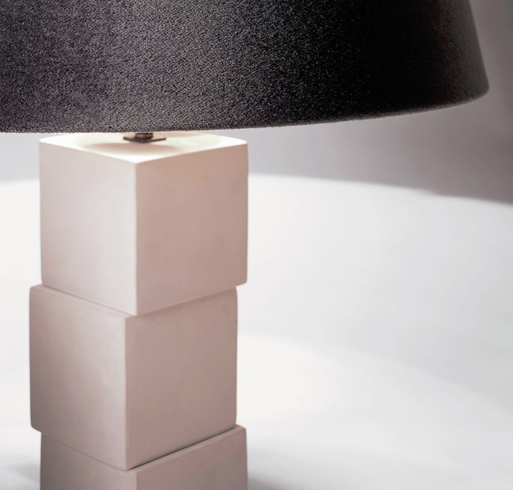 Custom furniture design luxury home decor lampe cubes cube base lamp